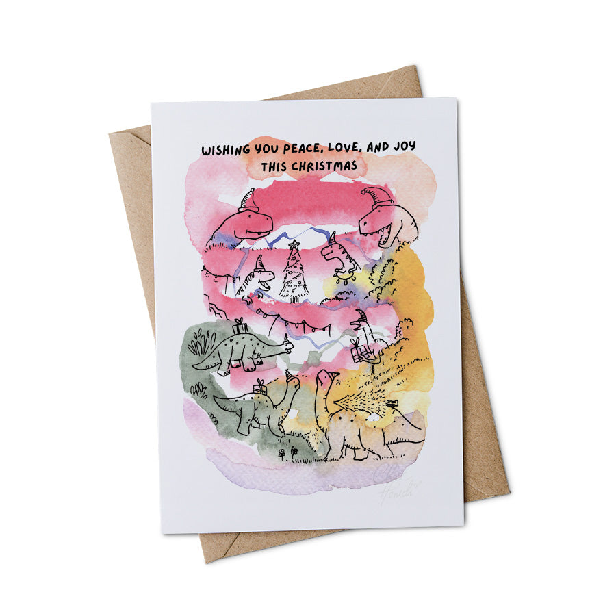 "Joyful Dino Faith: Adorable dinosaur brings Christian warmth to this heartfelt card