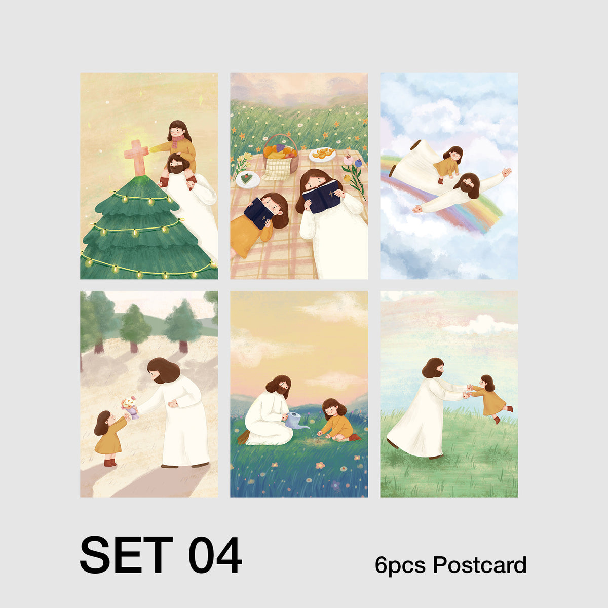 What a Friend We Have in Jesus Christian card set Collection 4 with six faith-filled cards.