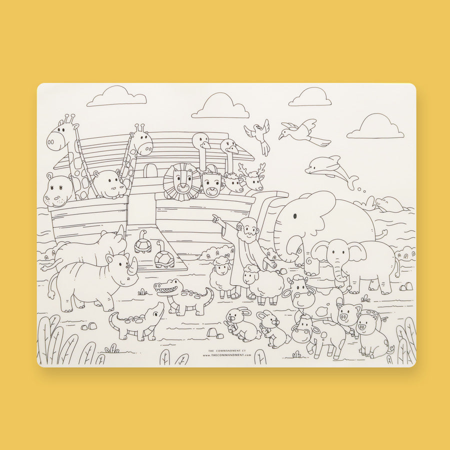 Noah's Ark Colouring Mat by Singapore Christian gift store The Commandment Co