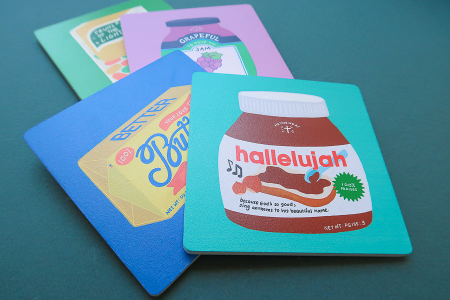 Hallelujah Chocolate Spread | Coasters {LOVE SUPERMARKET}