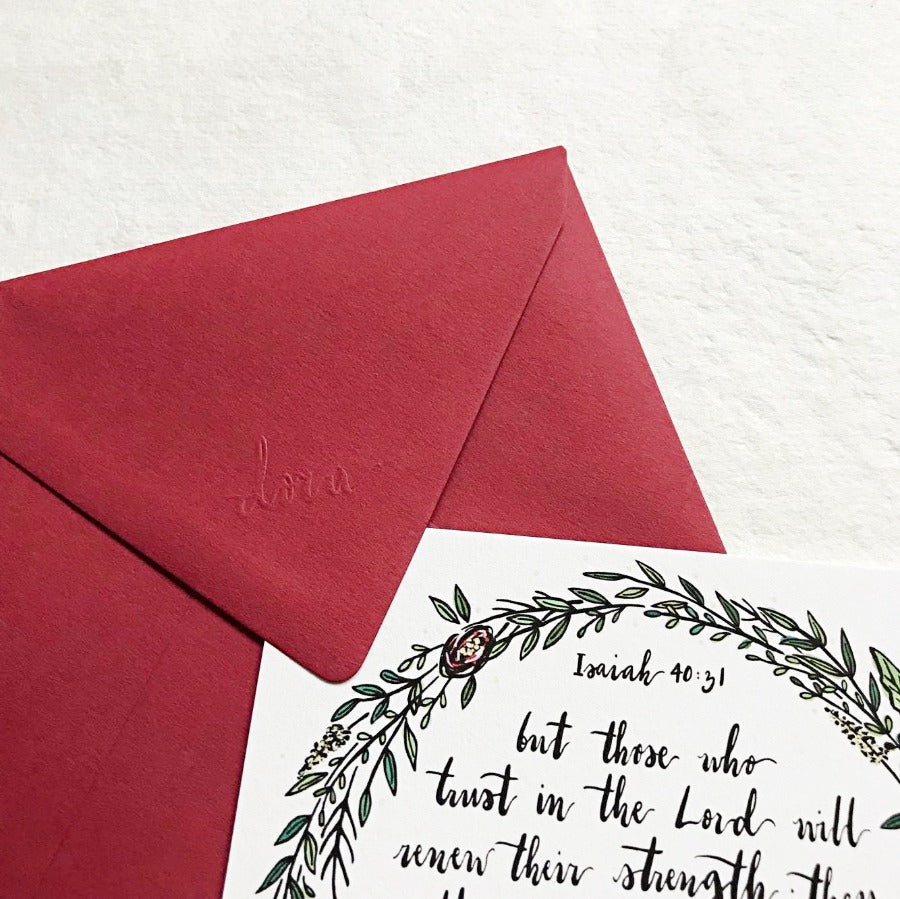 Walk and Not Be Faint Isaiah 40:31 | Greeting Cards - Cards by Dora Prints, The Commandment Co