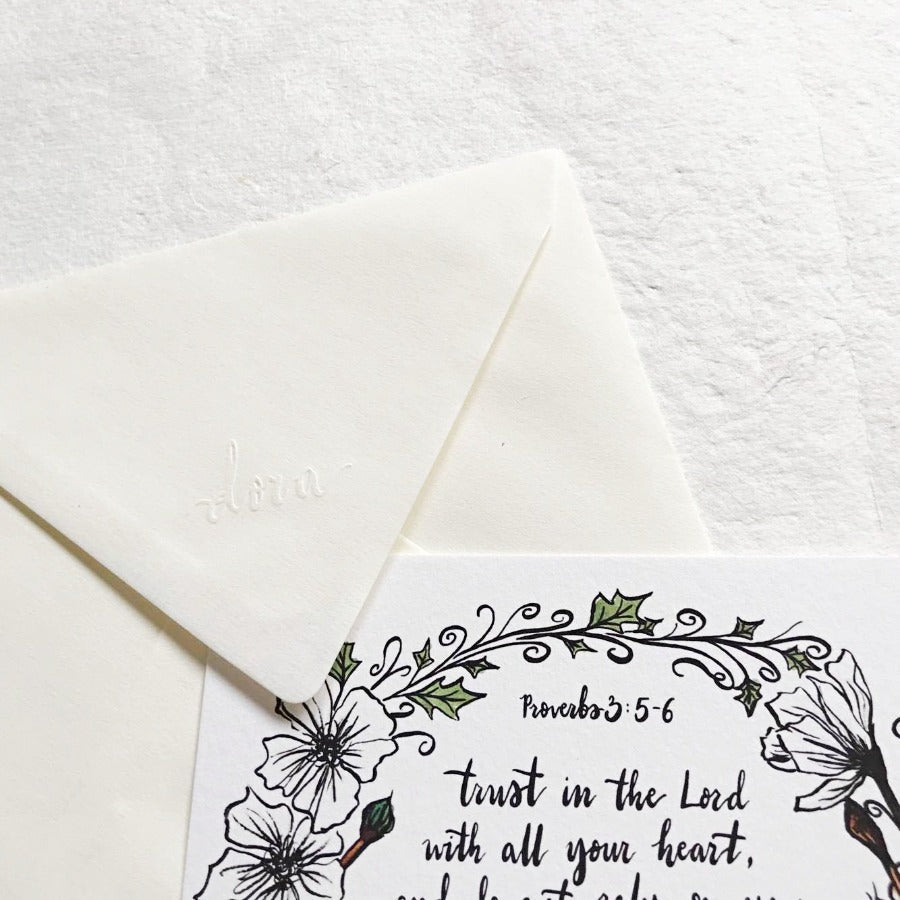 Trust In The Lord Proverbs 3:5-6 | Greeting Cards - Cards by Dora Prints, The Commandment Co , Singapore Christian gifts shop