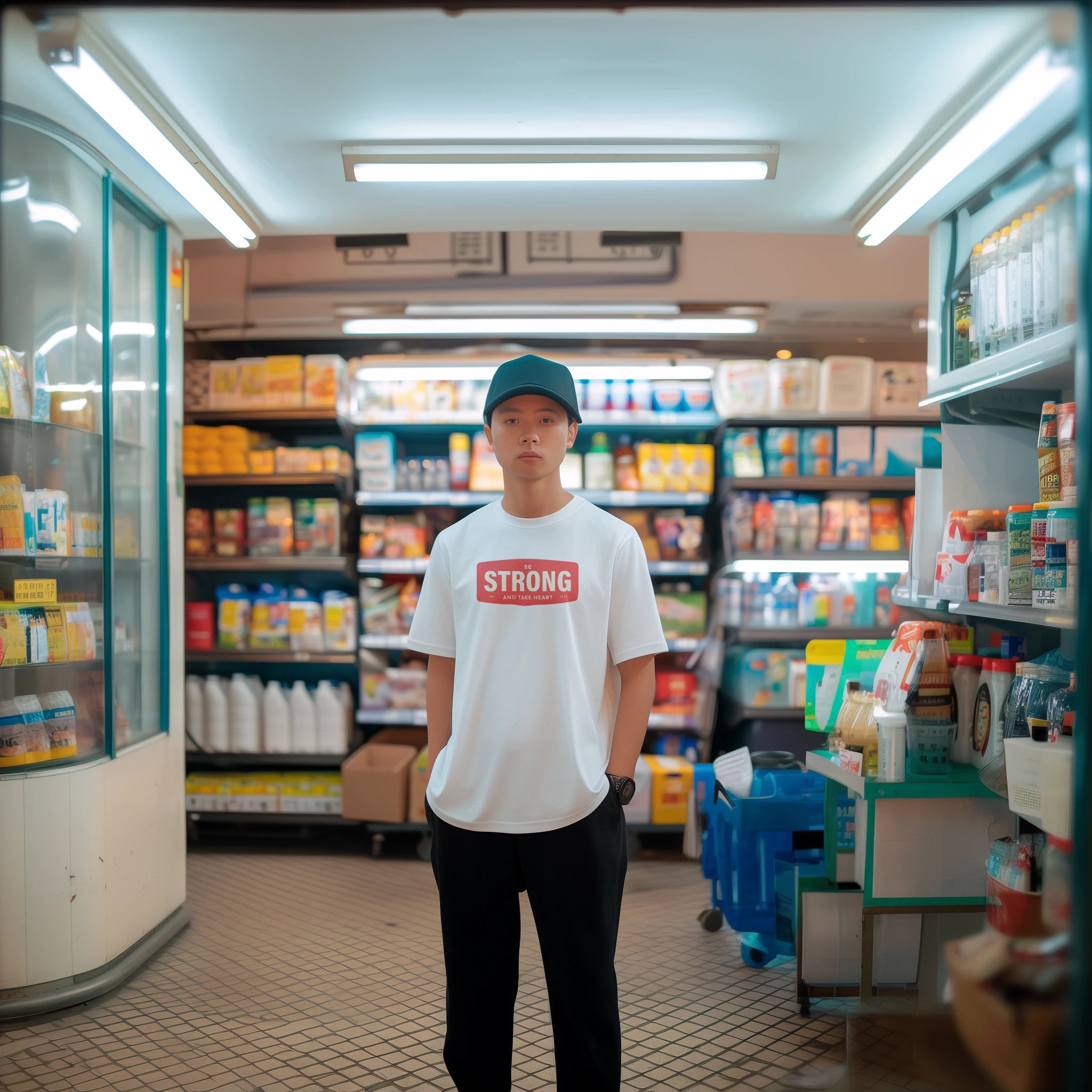 Inspirational Christian Tee: 'Be Strong' message in a bold and simple style, a powerful faith statement.