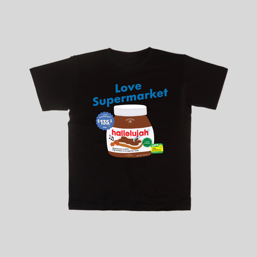 Christian-themed t-shirt creatively adorned with cute grocery item
