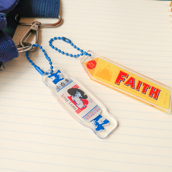 Love Supermarket Christian acrylic keychain collection.