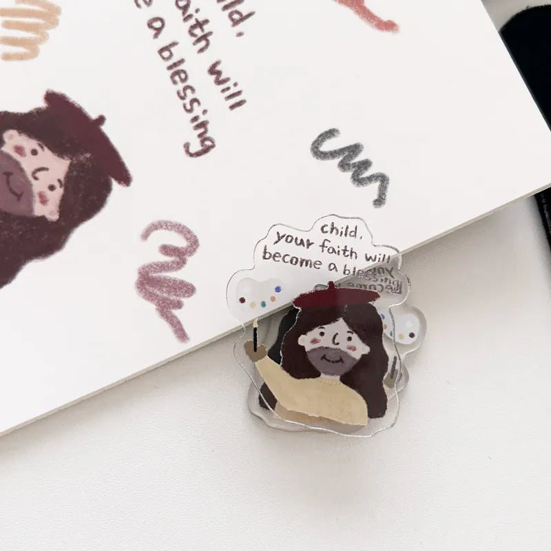 Cute Christian bookmark clip Jesus design