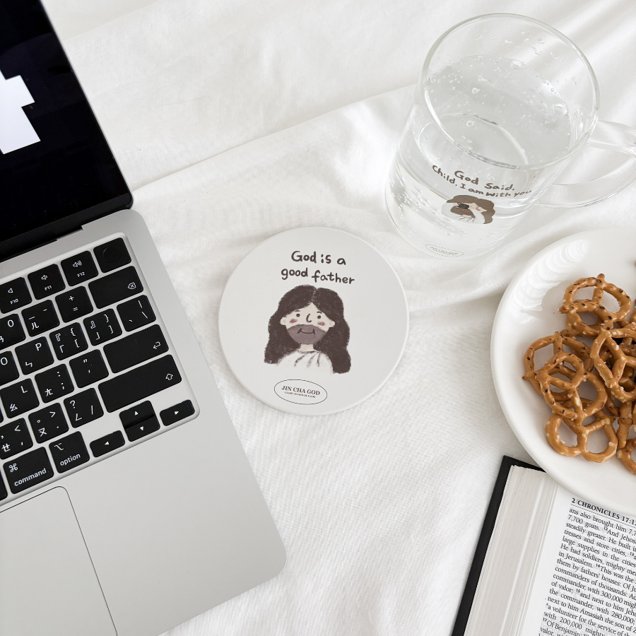 Christian home decor coaster from The Commandment Co, meaningful and practical faith-inspired accessory