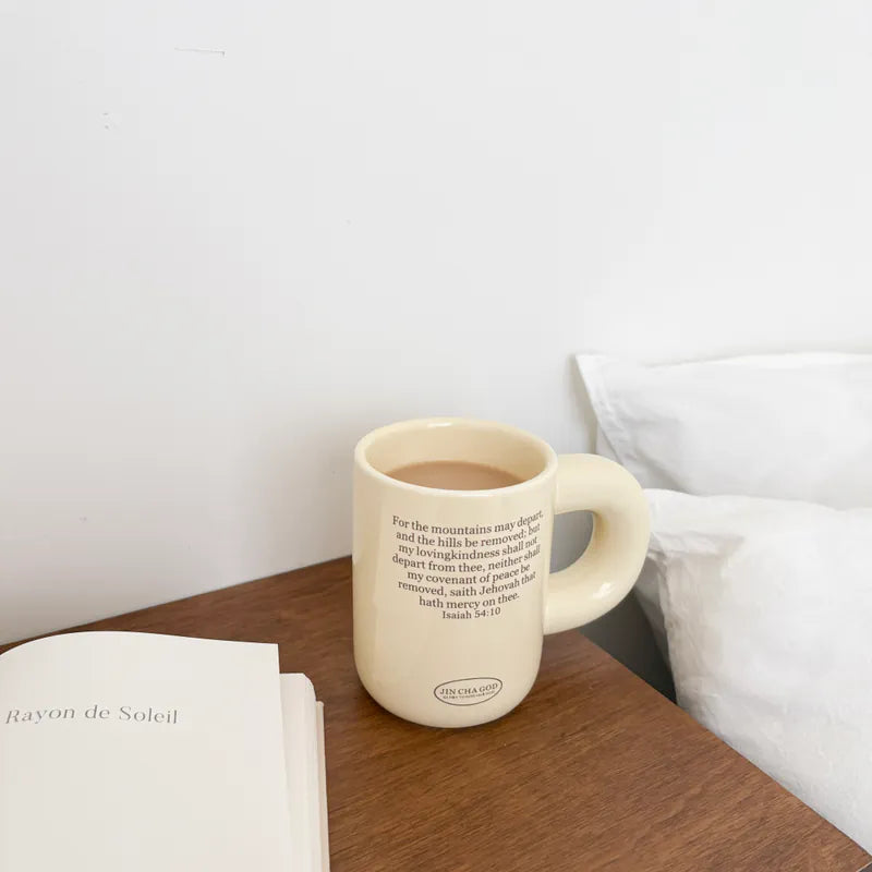 Covenant of Peace ceramic Christian mug 200ml with Isaiah 54:10