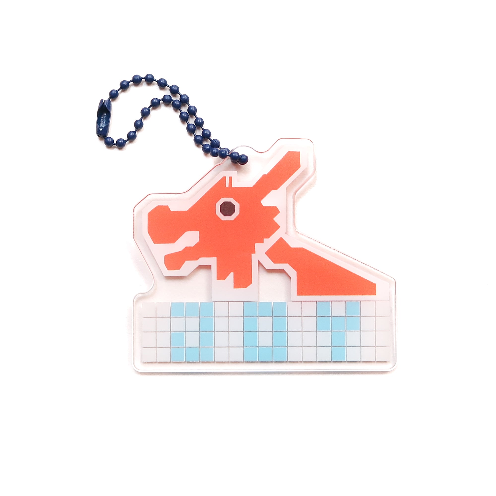 Acrylic keychain featuring a dragon mosaic design with the word "Joy," from The Commandment Co, Singapore.