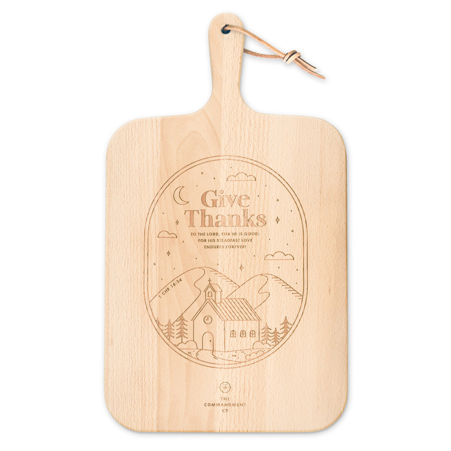 Give Thanks {Wooden Cutting Board}