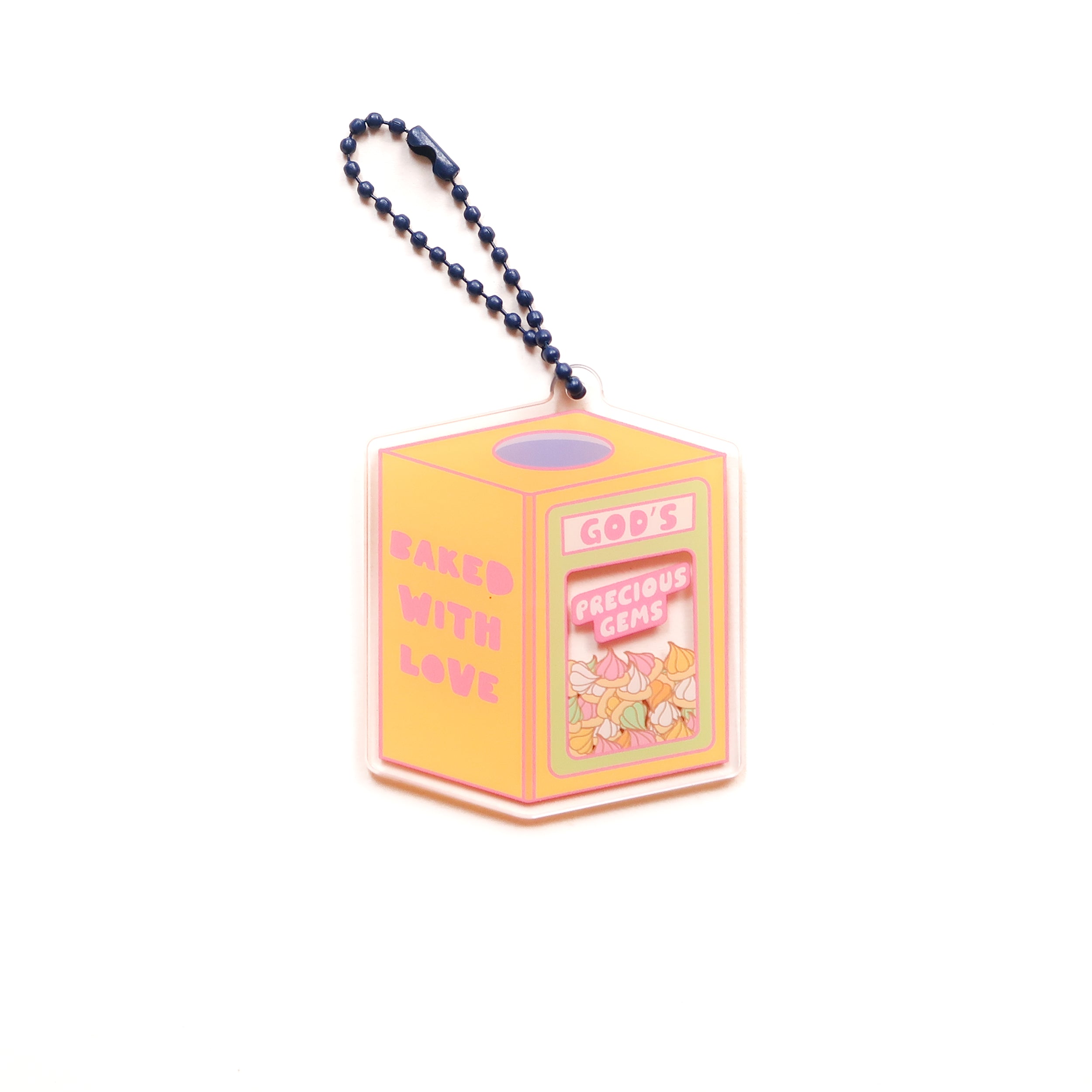 God’s precious gems keychain baked with love – Christian inspirational gift by The Commandment Co