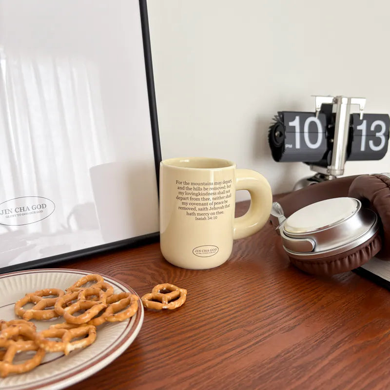 Faith-inspired Bible verse mug for daily encouragement