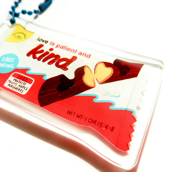 Kind Chocolate acrylic keychain from the LOVE SUPERMARKET collection.