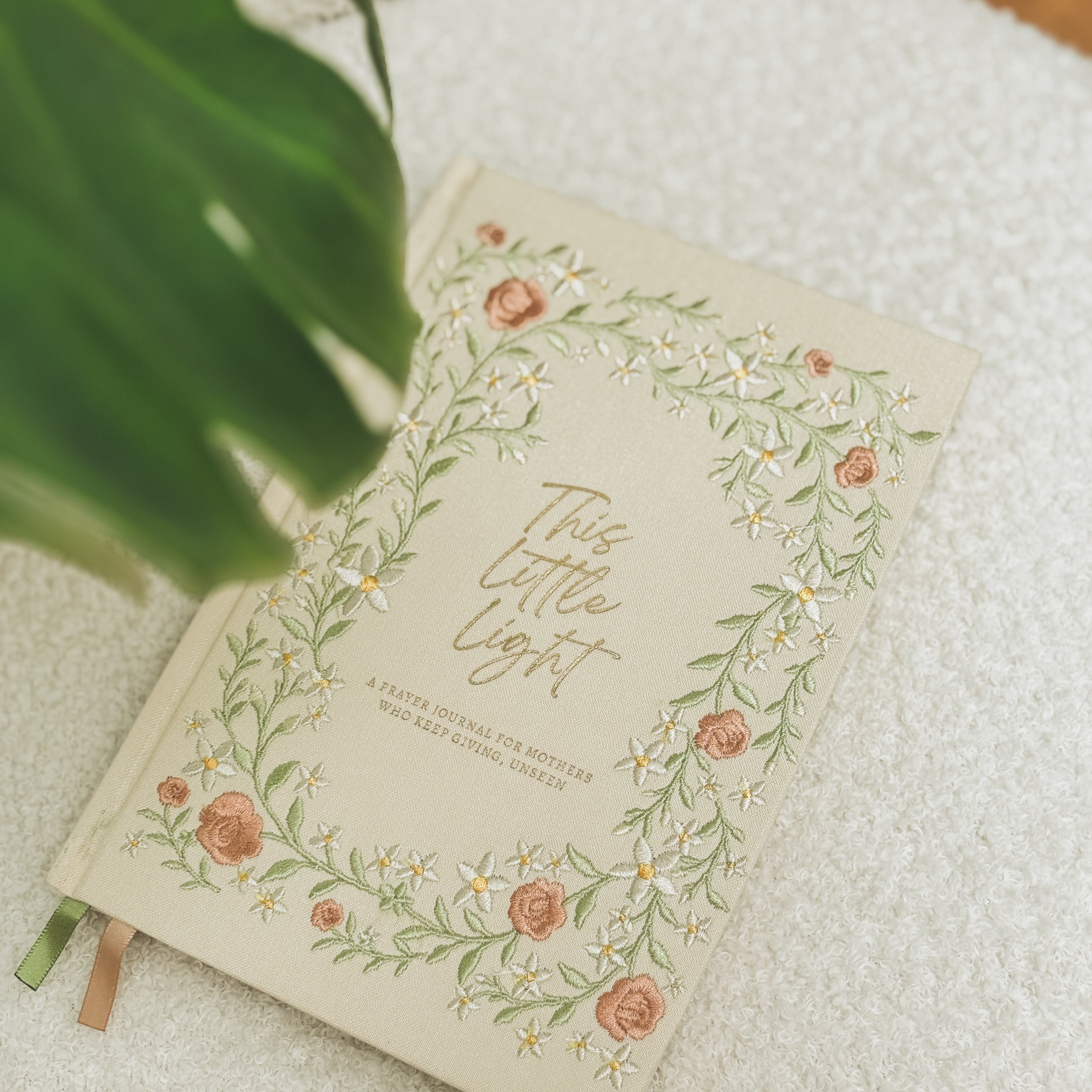 This Little Light Prayer Journal for Mothers with Floral Prints on Cover