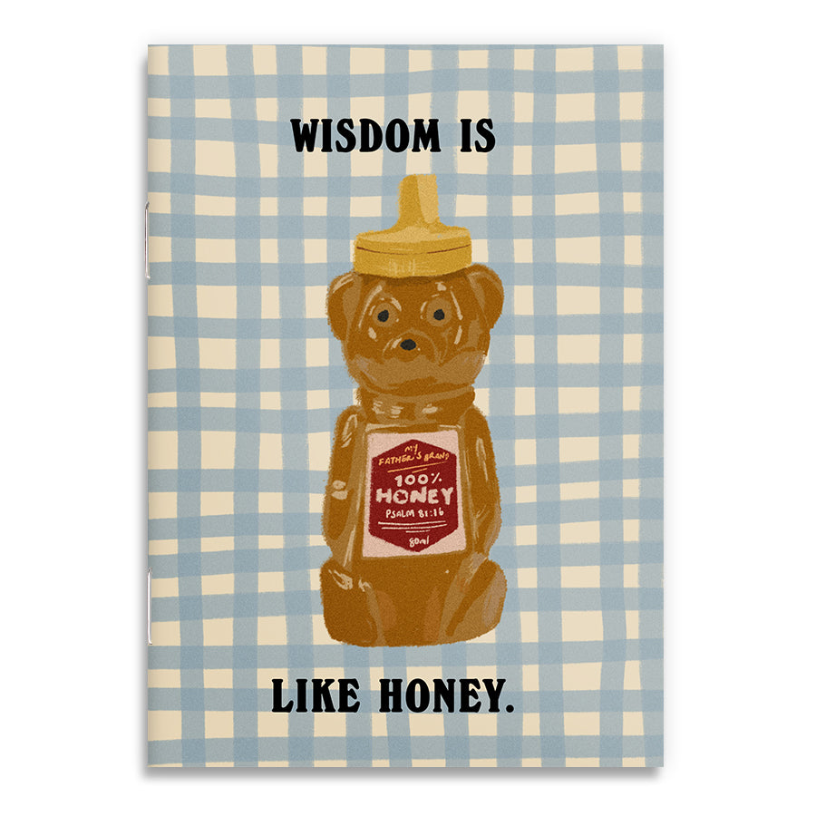Wisdom Is Like Honey A6 Christian notebook designed by Thir.st.