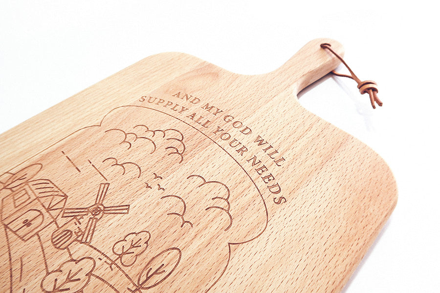 My God Will Supply All Your Needs {Wooden Cutting Board}