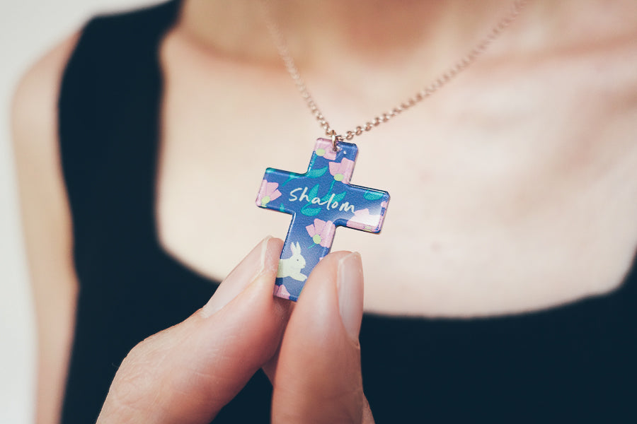Shalom {Cross Necklace} - Accessories by The Commandment Co, The Commandment Co , Singapore Christian gifts shop