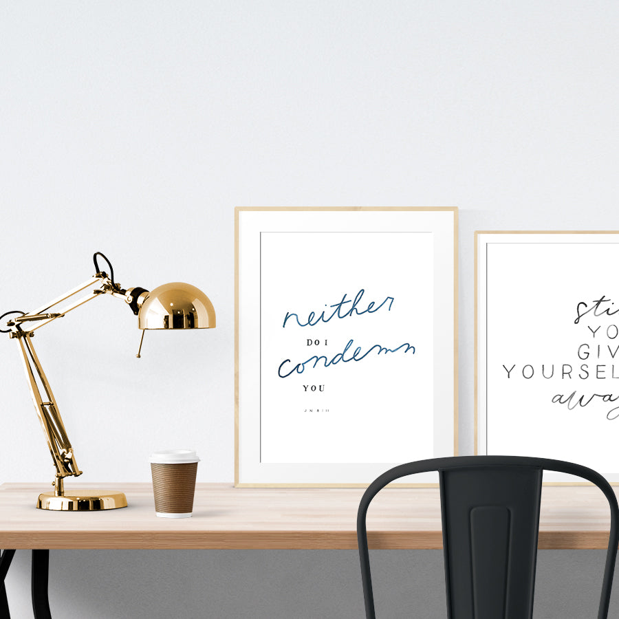 Neither Do I Condemn You {Poster} - Posters by Light Lettering, The Commandment Co