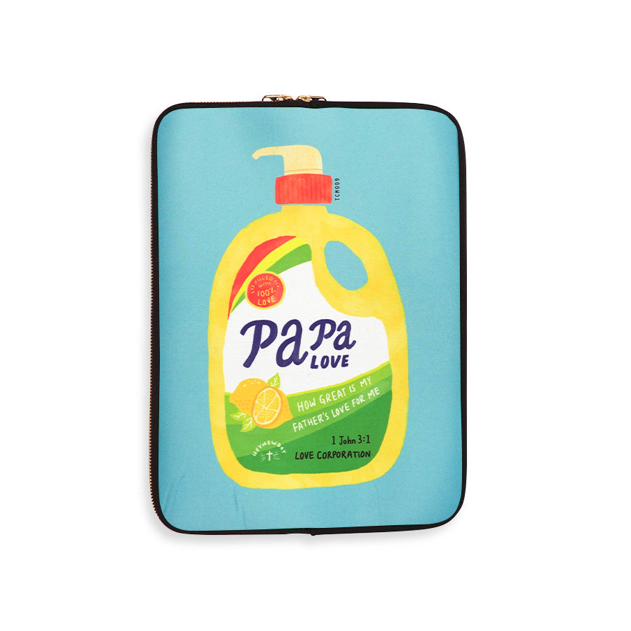 Papa Love Soap | Laptop Sleeve {LOVE SUPERMARKET} - Laptop Sleeve by The Commandment Co, The Commandment Co , Singapore Christian gifts shop