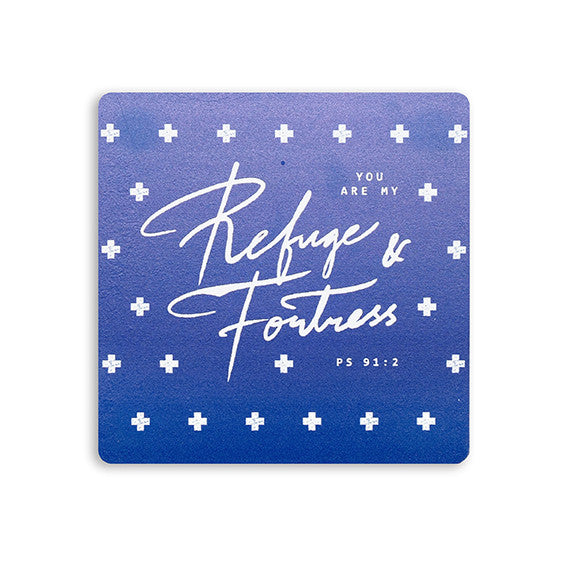 Christian gift suggestions coaster You are my refuge and fortress