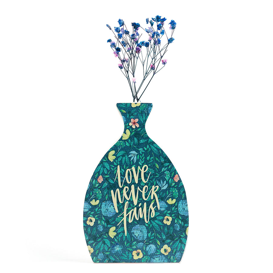 Love Never Fails {Wooden Vase} - by The Commandment Co, The Commandment Co , Singapore Christian gifts shop