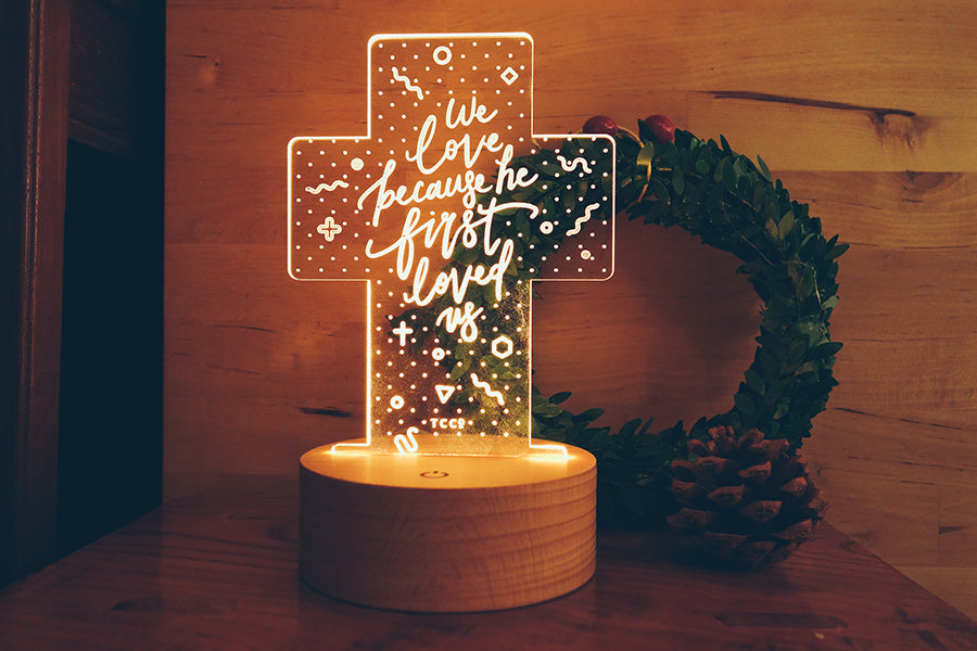 We Love Because He First Loved Us {Night Light} - Night Light by The Commandment, The Commandment Co , Singapore Christian gifts shop
