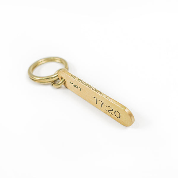 Classic Bar Brass Keychain - Keychain by The Commandment, The Commandment Co , Singapore Christian gifts shop