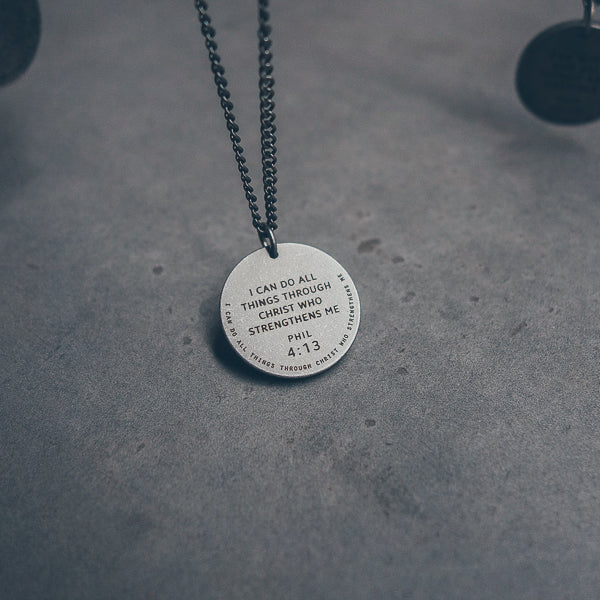 Gunmetal Round Necklace - Accessories by The Commandment Co, The Commandment Co , Singapore Christian gifts shop