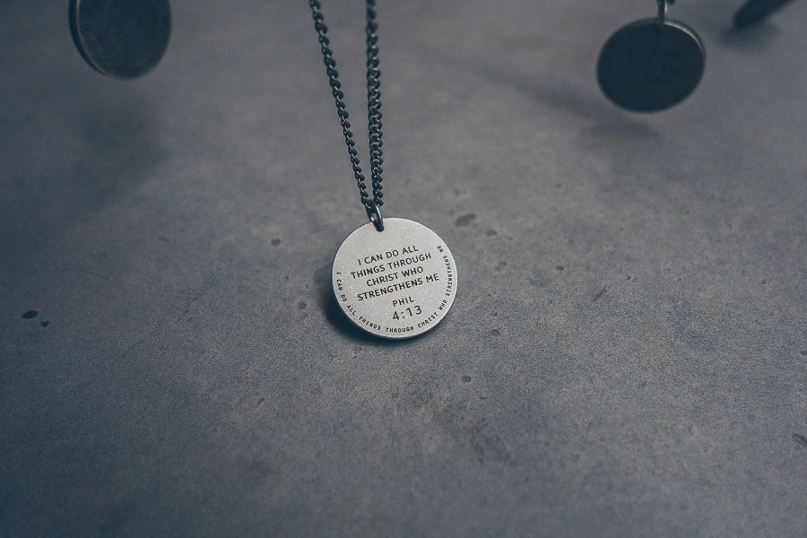 Gunmetal Round Necklace - Accessories by The Commandment Co, The Commandment Co , Singapore Christian gifts shop