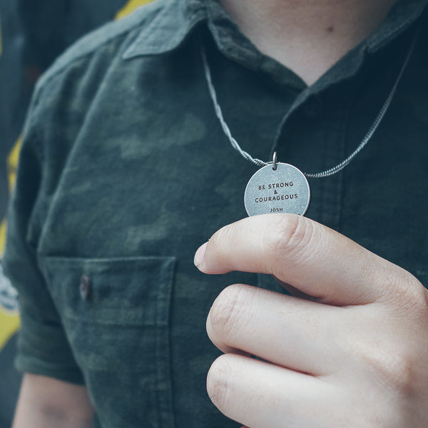 Gunmetal Round Necklace - Accessories by The Commandment Co, The Commandment Co , Singapore Christian gifts shop