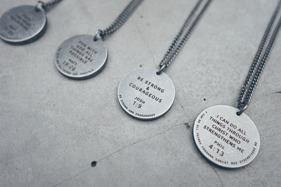 Gunmetal Round Necklace - Accessories by The Commandment Co, The Commandment Co , Singapore Christian gifts shop