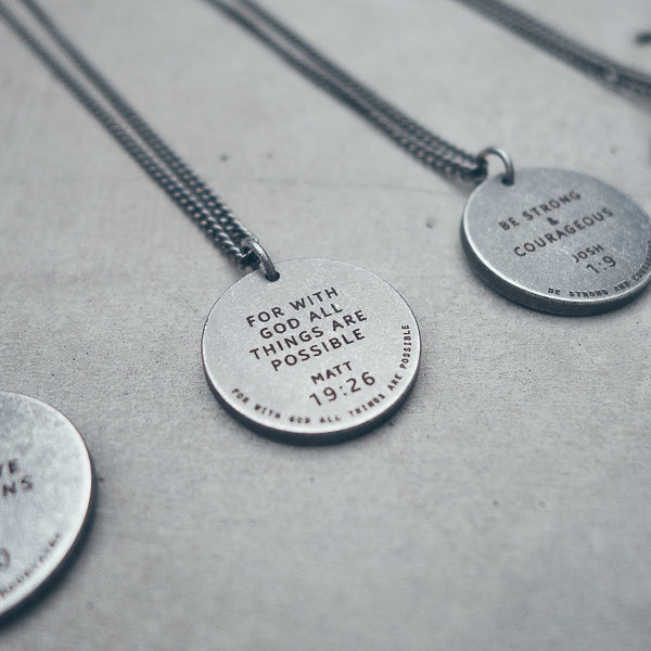 Gunmetal Round Necklace - Accessories by The Commandment Co, The Commandment Co , Singapore Christian gifts shop