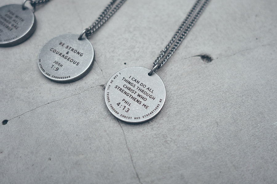Gunmetal Round Necklace - Accessories by The Commandment Co, The Commandment Co , Singapore Christian gifts shop