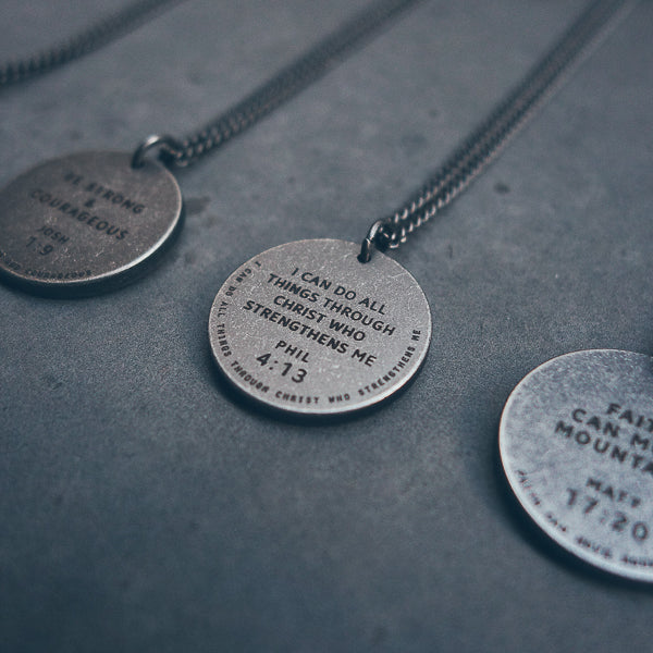 Gunmetal Round Necklace - Accessories by The Commandment Co, The Commandment Co , Singapore Christian gifts shop