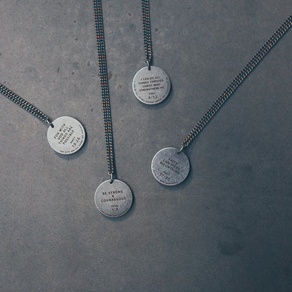 Gunmetal Round Necklace - Accessories by The Commandment Co, The Commandment Co , Singapore Christian gifts shop