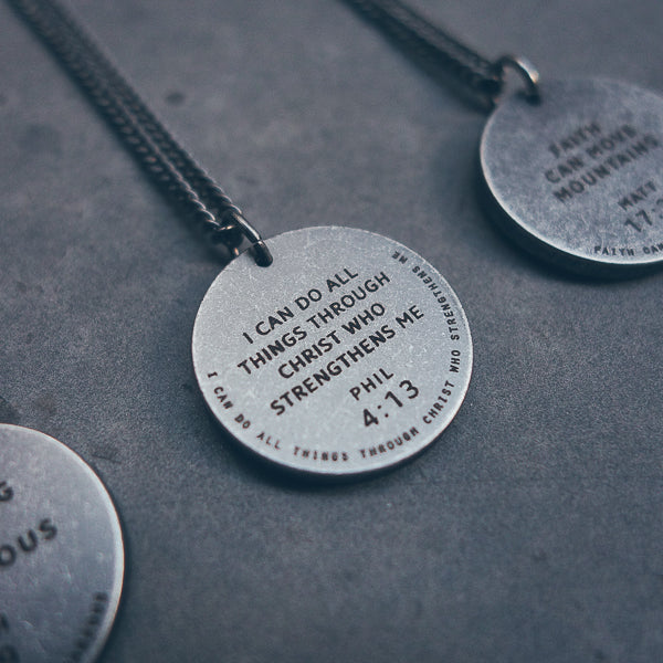 Gunmetal Round Necklace - Accessories by The Commandment Co, The Commandment Co , Singapore Christian gifts shop