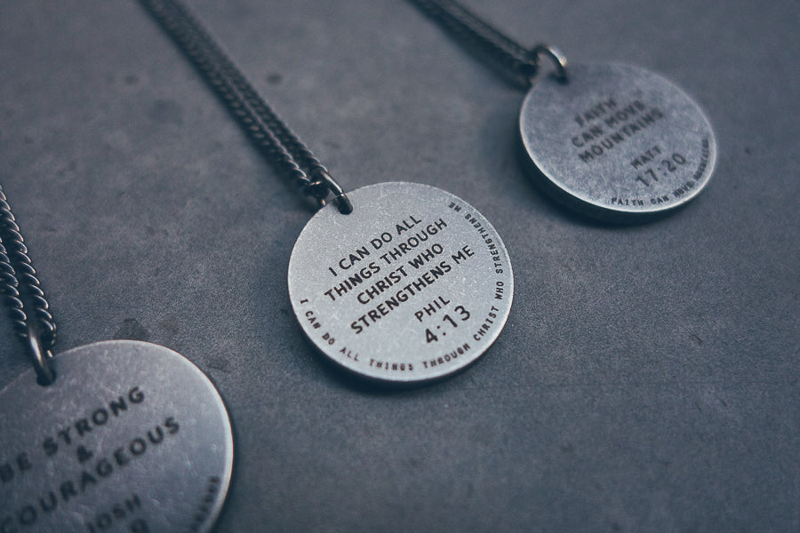 Gunmetal Round Necklace - Accessories by The Commandment Co, The Commandment Co , Singapore Christian gifts shop
