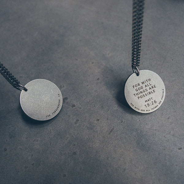 Gunmetal Round Necklace - Accessories by The Commandment Co, The Commandment Co , Singapore Christian gifts shop