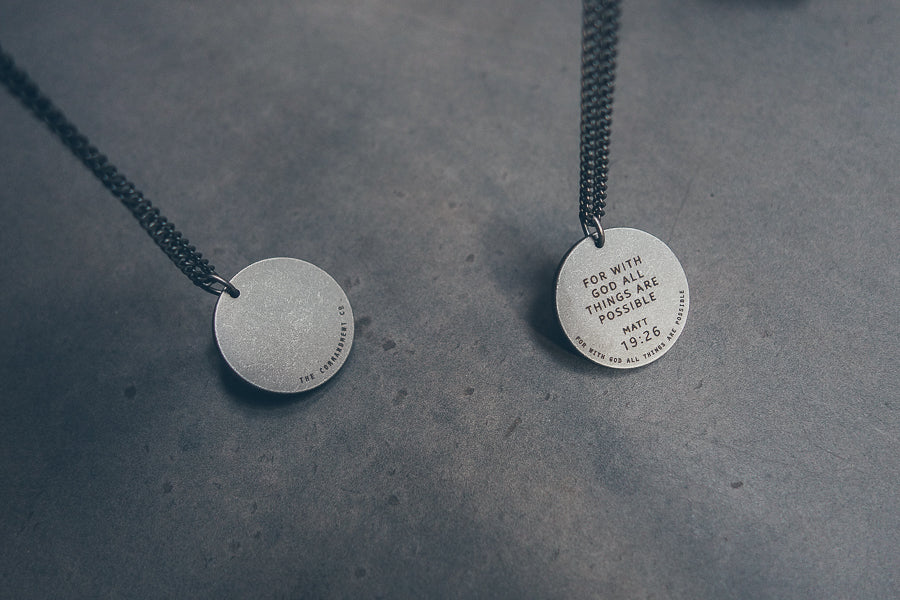Gunmetal Round Necklace - Accessories by The Commandment Co, The Commandment Co , Singapore Christian gifts shop