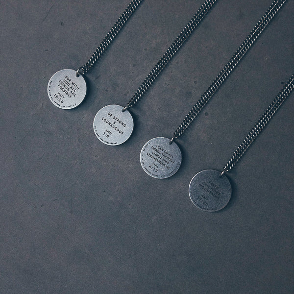 Gunmetal Round Necklace - Accessories by The Commandment Co, The Commandment Co , Singapore Christian gifts shop