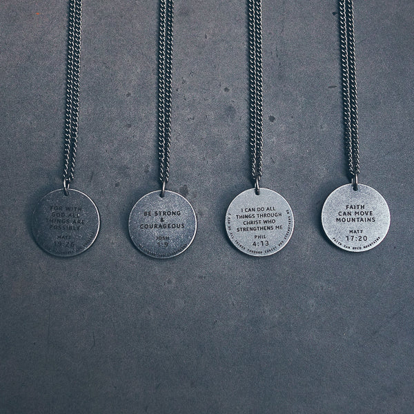 Gunmetal Round Necklace - Accessories by The Commandment Co, The Commandment Co , Singapore Christian gifts shop