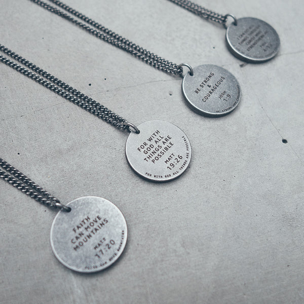 Gunmetal Round Necklace - Accessories by The Commandment Co, The Commandment Co , Singapore Christian gifts shop