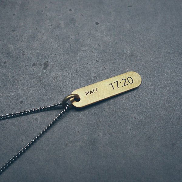 Brass Bar Necklace - Accessories by The Commandment Co, The Commandment Co , Singapore Christian gifts shop