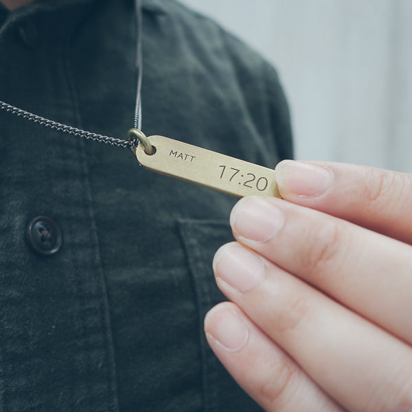 Brass Bar Necklace - Accessories by The Commandment Co, The Commandment Co , Singapore Christian gifts shop