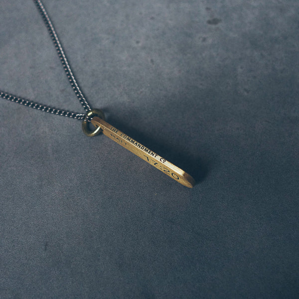 Brass Bar Necklace - Accessories by The Commandment Co, The Commandment Co , Singapore Christian gifts shop