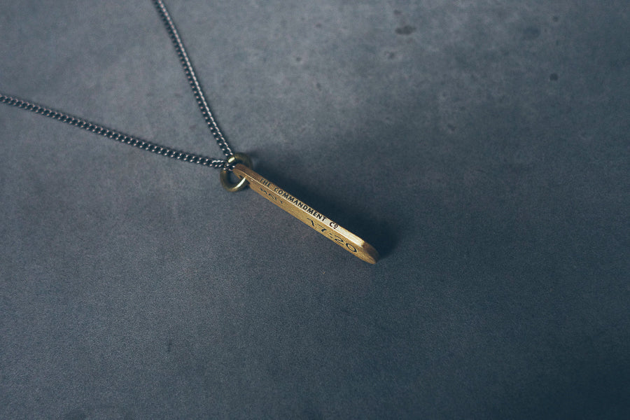 Brass Bar Necklace - Accessories by The Commandment Co, The Commandment Co , Singapore Christian gifts shop