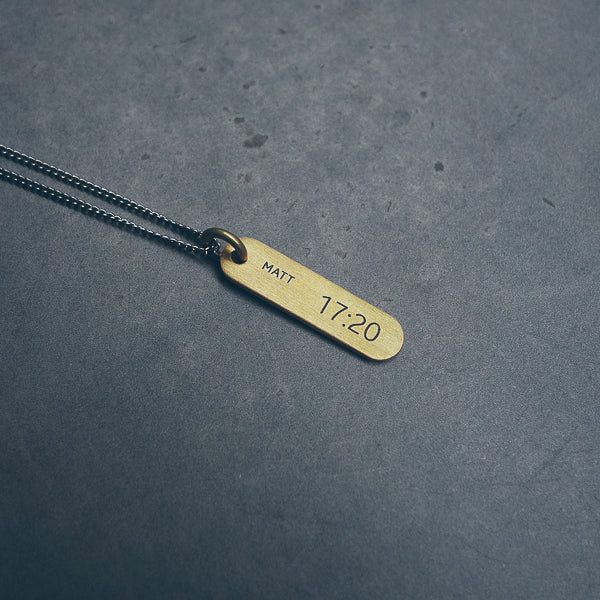 Brass Bar Necklace - Accessories by The Commandment Co, The Commandment Co , Singapore Christian gifts shop