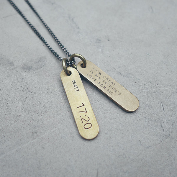 Brass Bar Necklace - Accessories by The Commandment Co, The Commandment Co , Singapore Christian gifts shop