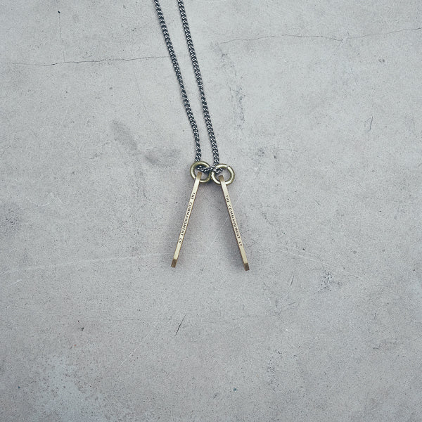 Brass Bar Necklace - Accessories by The Commandment Co, The Commandment Co , Singapore Christian gifts shop