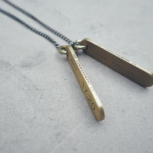 Brass Bar Necklace - Accessories by The Commandment Co, The Commandment Co , Singapore Christian gifts shop